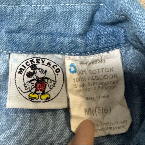 Vintage Disney Minnie Mickey Mouse Jumper Dress Denim Embroidered Vintage M 5 6 - Picture 5 of 8